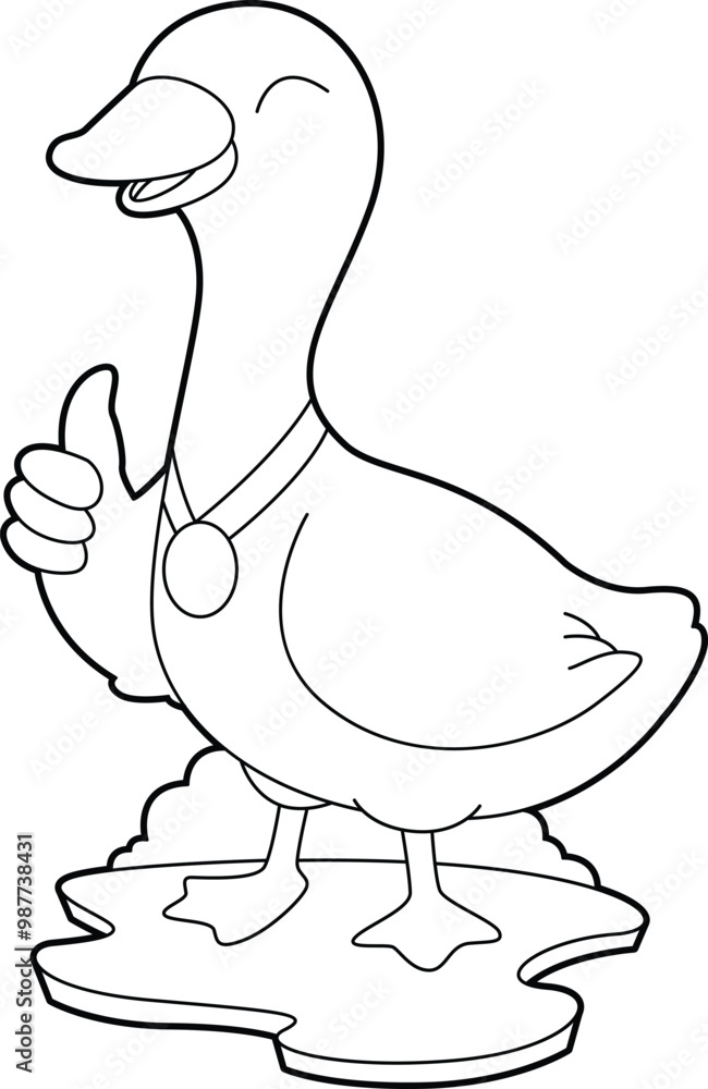 Duck Medal Animal Vector Graphic Art Illustration Duck Medal Animal Vector Graphic Art Illustration