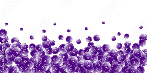 Zinc round capsules scattered randomly.