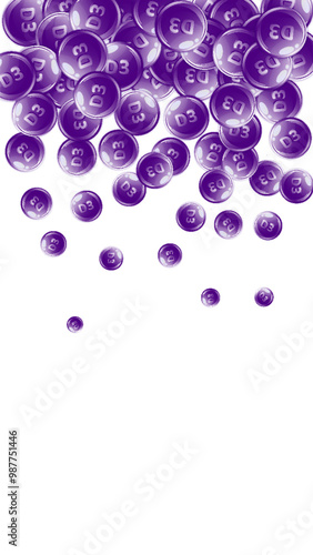 Vitamin D3 round capsules.