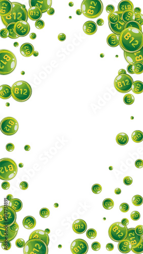 Vitamin B12 messy round pills.