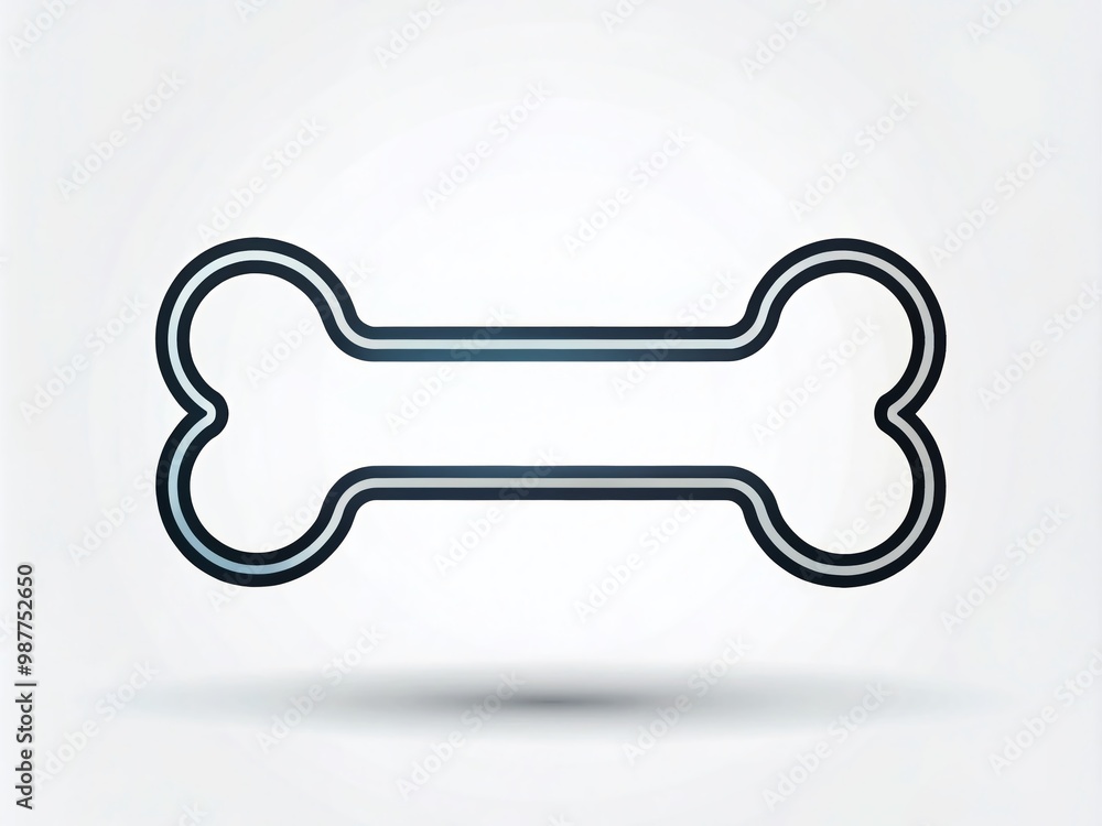 Simple Dog Bone Outline Icon for Pet Related Graphics and Designs in Black and White Vector Style Simple Dog Bone Outline Icon for Pet Related Graphics and Designs in Black and White Vector Style