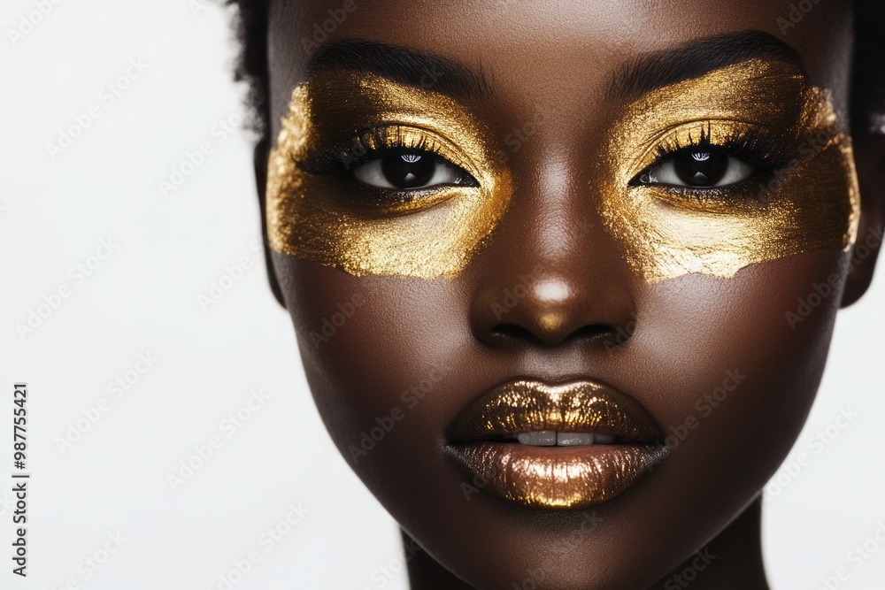 Striking Gold Makeup Portrait Striking Gold Makeup Portrait