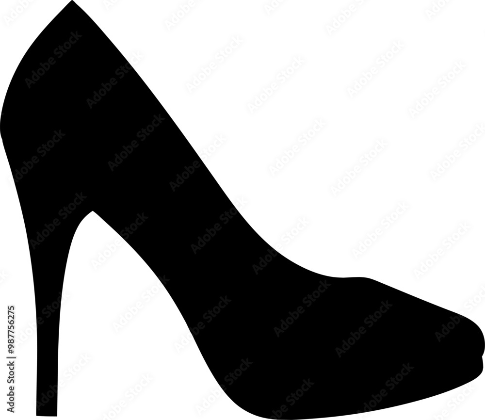 Fototapeta premium Vektor Silhouette High Heel isoliert