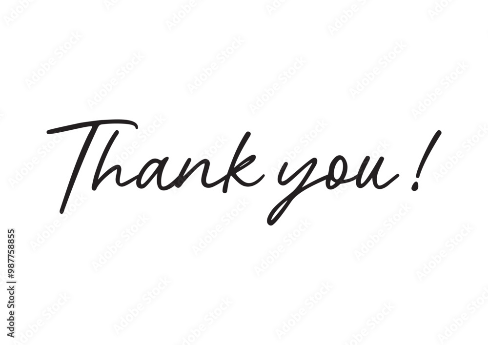 Thank You Text Vector. Thank you text font calligraphy isolated on white background. Thank You Text Vector. Thank you text font calligraphy isolated on white background.