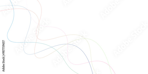 Random pattern colorful line stroke on a transparent background. Chaotic random lines abstract geometric pattern vector background. Decorative golden pattern with tangled curved lines.