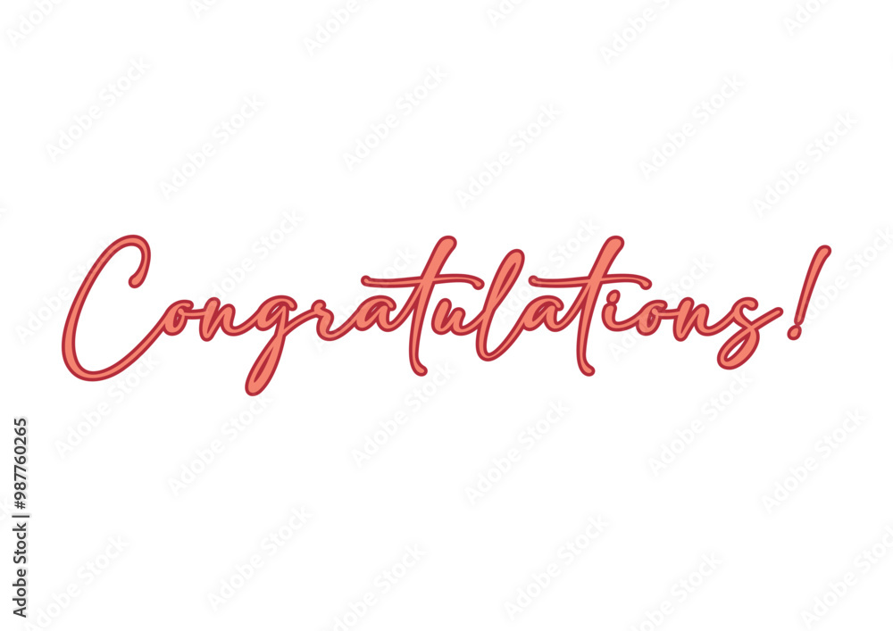 Congratulations message vector. Congratulations calligraphy stylish Text vector with white background isolated. Congratulations message vector. Congratulations calligraphy stylish Text vector with white background isolated.