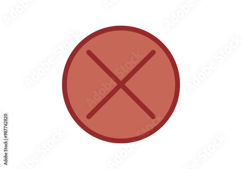 Botón rojo de anular o cancelar 