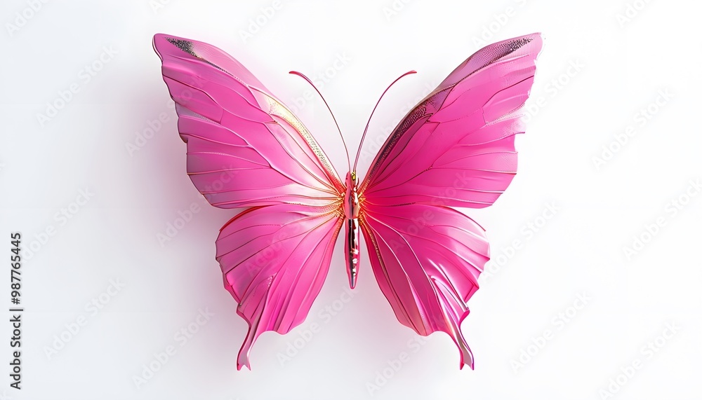 Fototapeta premium pink butterfly isolated on white butterfly on white background pink butterfly on white background butterfly isolated on white