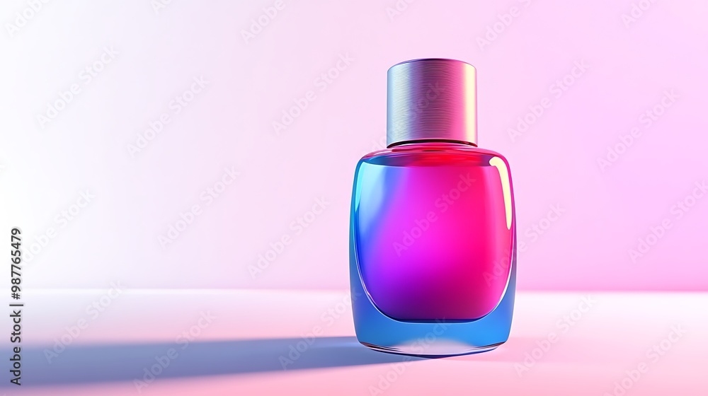Colorful Perfume Bottle in Neon Light Colorful Perfume Bottle in Neon Light
