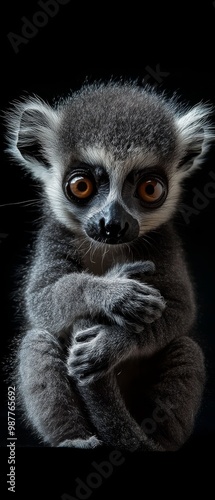 Close-up of a Lemur's Face.