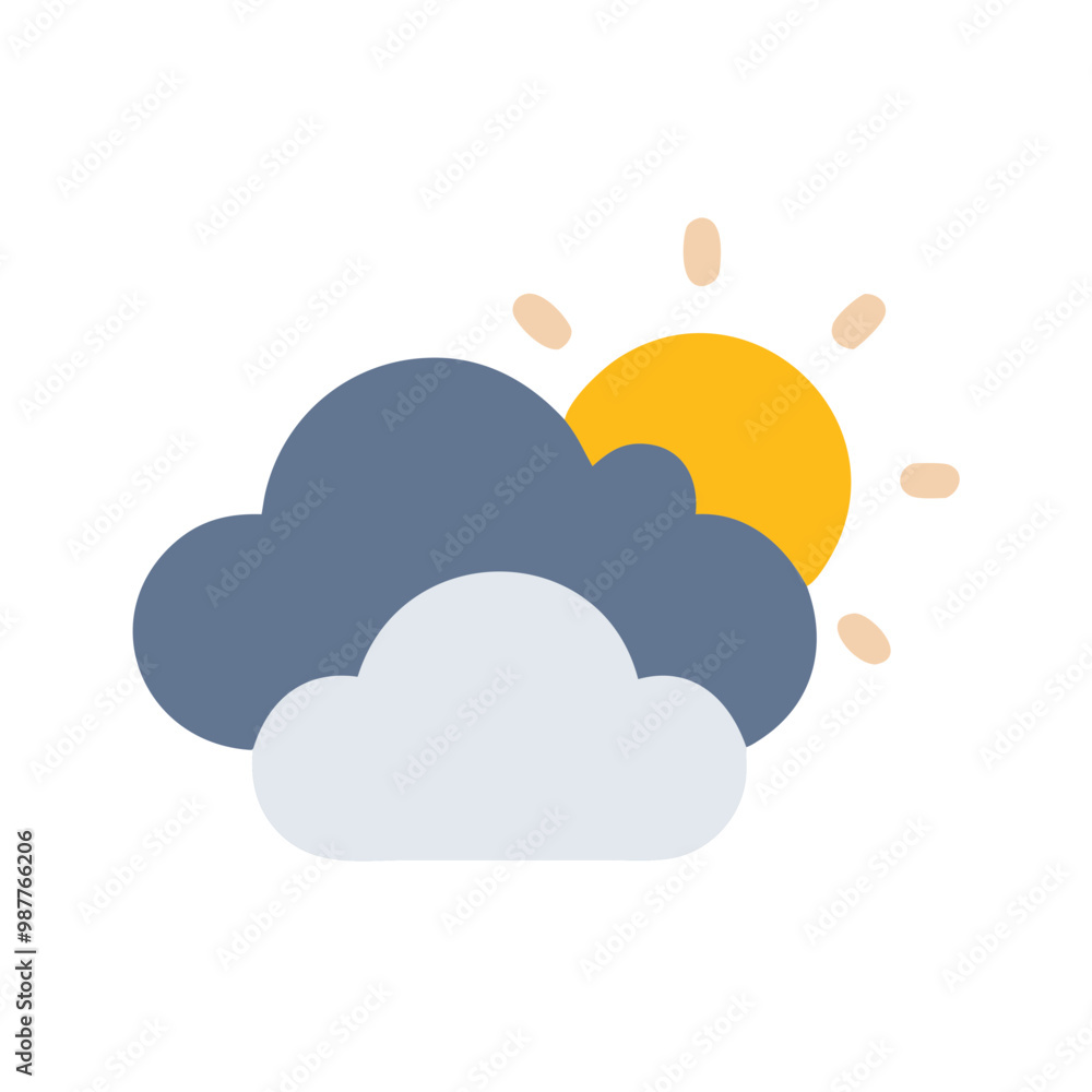 Cloud with rain and snowflake weather icon. Cloud with rain and snowflake weather icon.