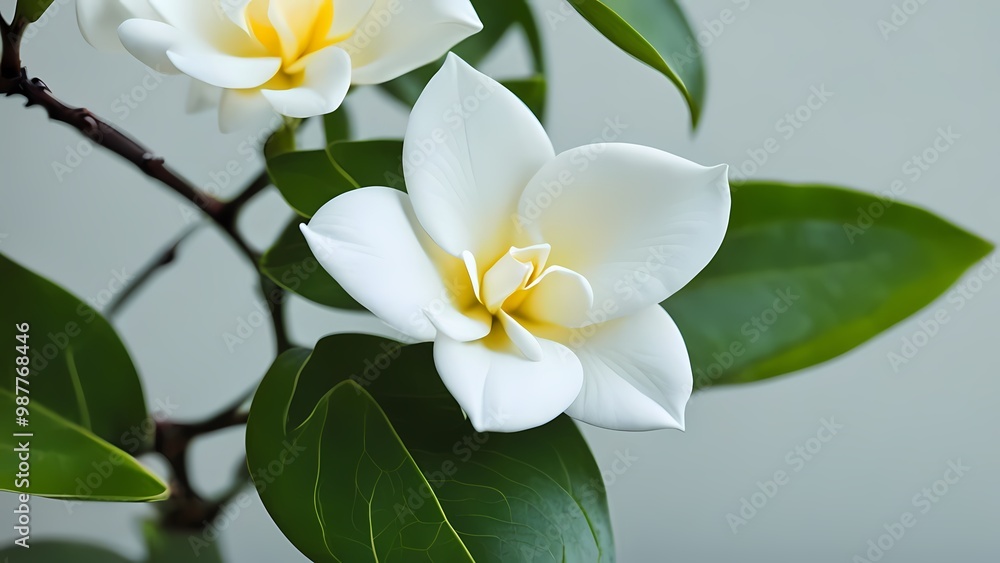 Fototapeta premium white frangipani flower
