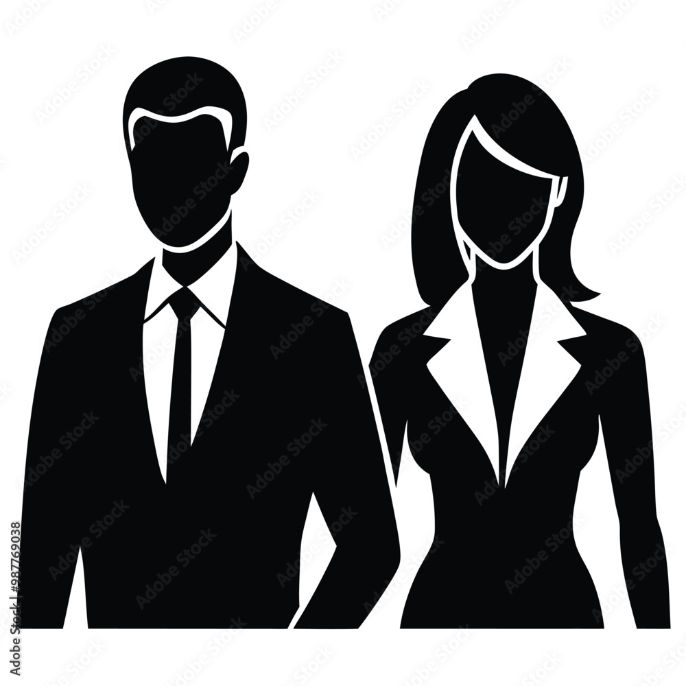business people businesswoman and businessman vector silhouette business people businesswoman and businessman vector silhouette