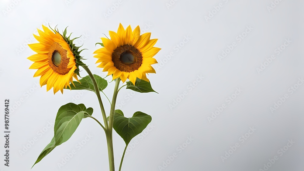 Obraz premium sunflower on white background