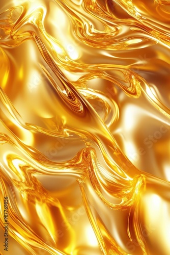 Flowing Liquid Gold Texture