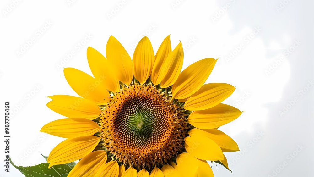Obraz premium sunflower on white background