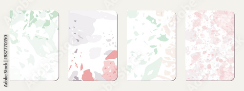 Note book cover design. Terrazzo abstract