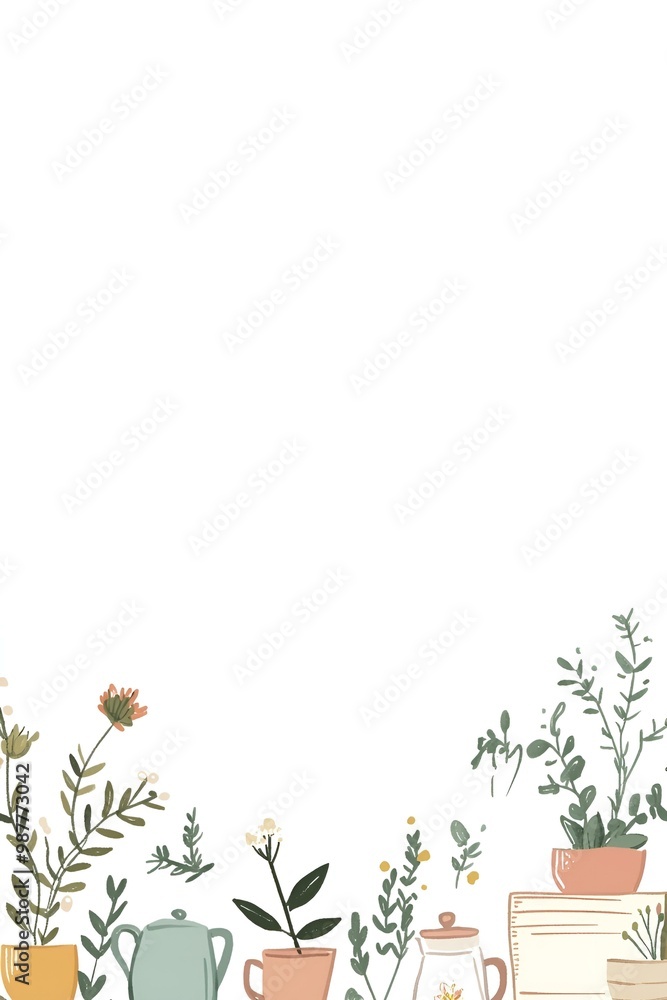 Obraz premium Diary frame with pastel tones and minimalist patterns.