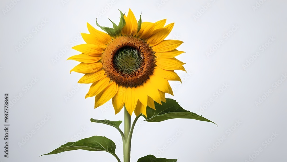 Fototapeta premium sunflower on a white background