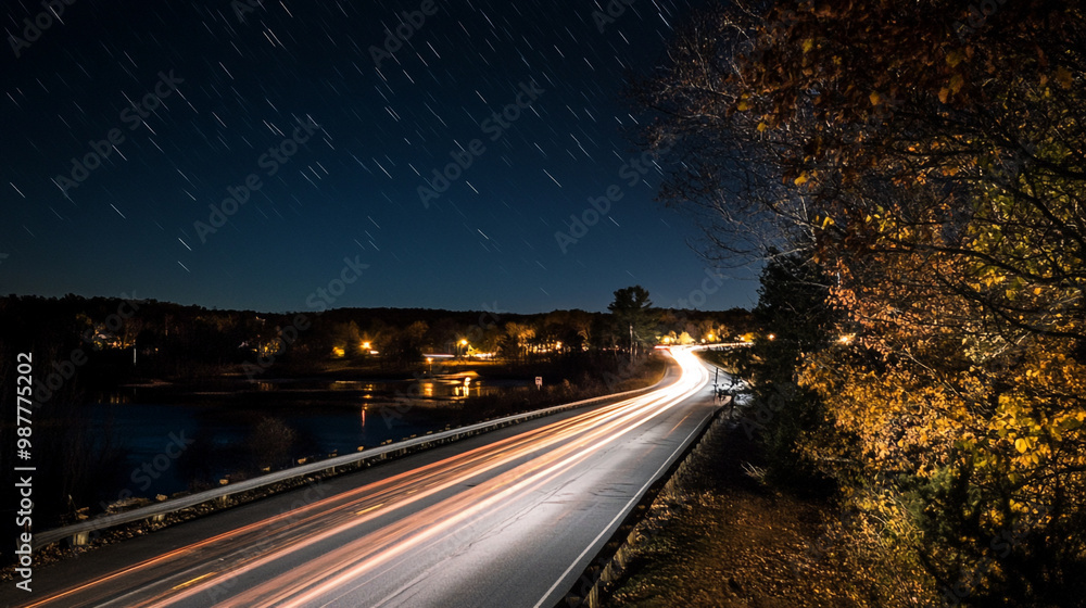 High speed concept image of the freeway at dusk in a dynamic time-lapsed image, Motion of cars on the highway and blur the lights from moving vehicles. High speed concept image of the freeway at dusk in a dynamic time-lapsed image, Motion of cars on the highway and blur the lights from moving vehicles.