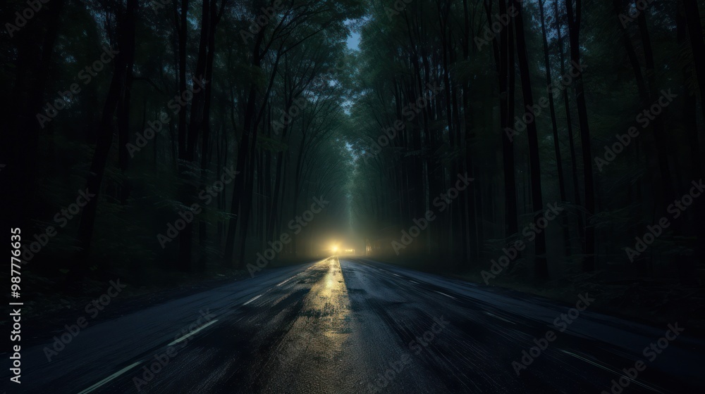 Mysterious Road Through a Dark Forest Mysterious Road Through a Dark Forest