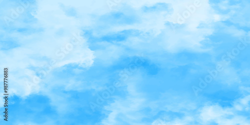 Abstract white and blue color frozen ice surface design background. oft sky blue watercolor sky and clouds, Light blue background with watercolor. gradient light white sky background with clouds.	