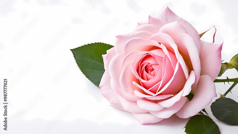 Fototapeta premium pink rose with water drops
