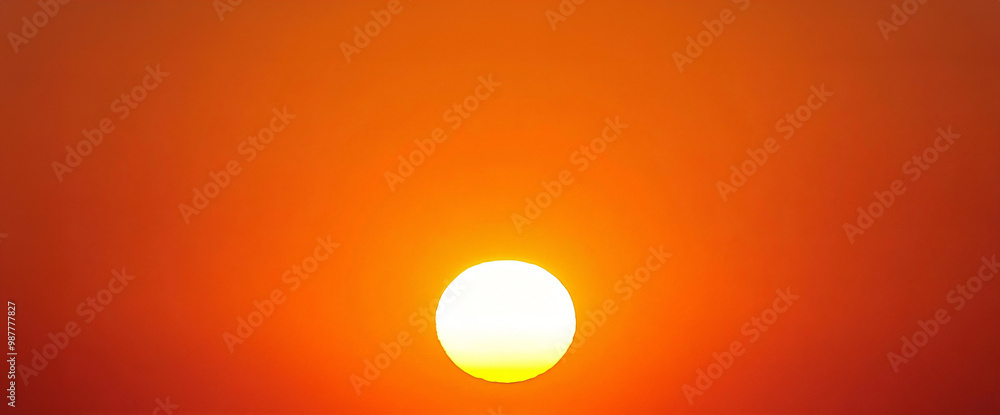 Close-up of the sunset over the horizon. Close-up of the sunset over the horizon.