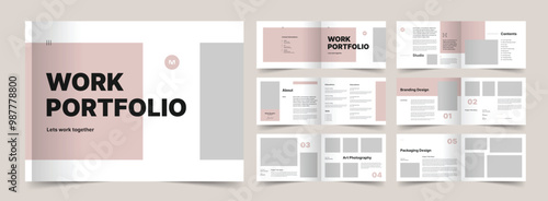 Minimalist Portfolio Brochure, Architecture Portfolio Layout, Portfolio Brochure Layout, A4 Template