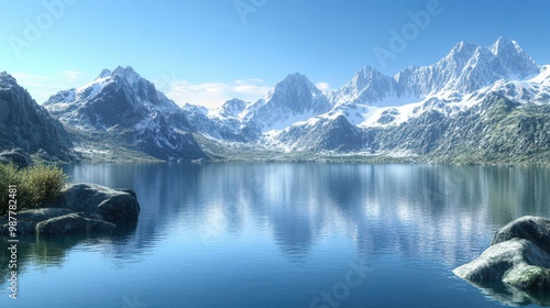 Majestic Mountain Lake Reflections