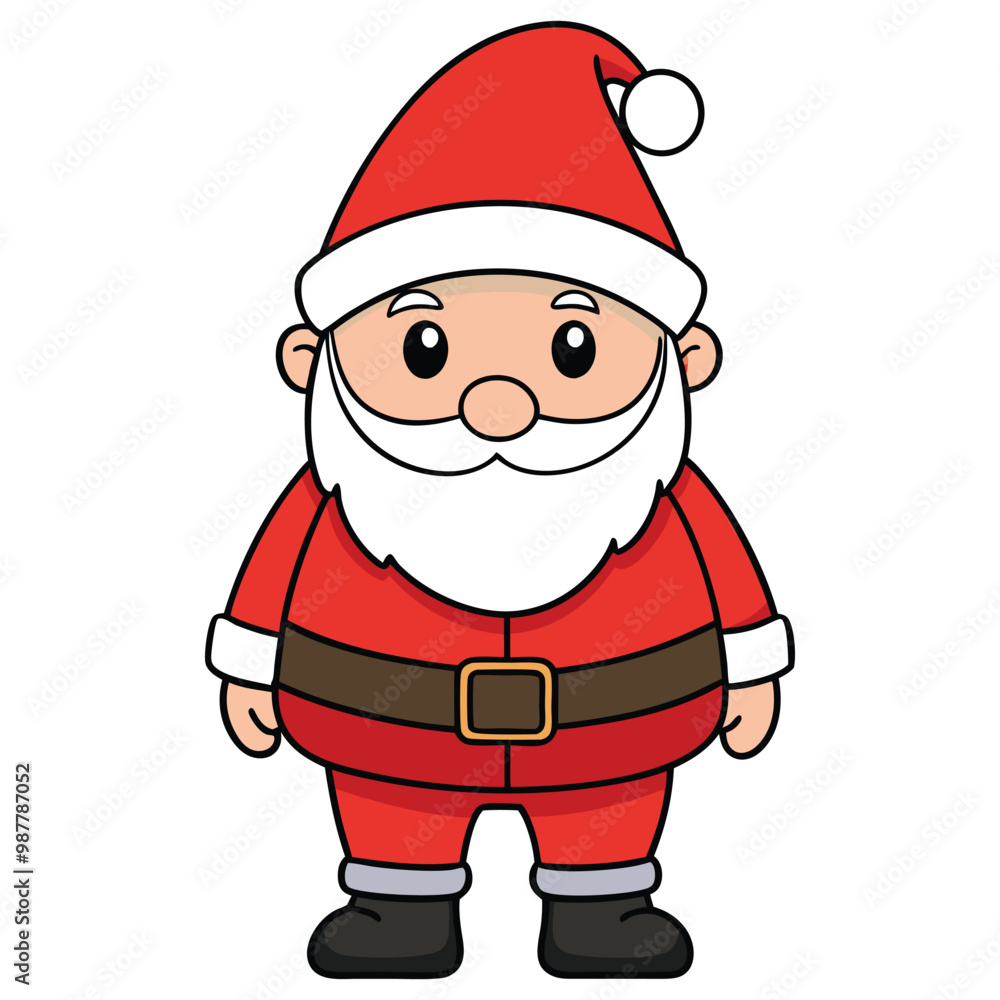 Cute little Santa cartoon vector illustration Cute little Santa cartoon vector illustration