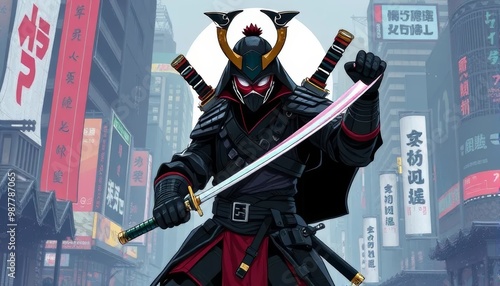 Urban Cyberpunk Samurai	
