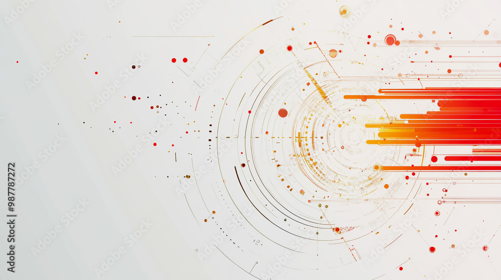 Abstract white background with Colorful circle lines. Digital future technology . Abstract business connection of lines from nodes innovation of communication in the network. Abstract white background with Colorful circle lines. Digital future technology . Abstract business connection of lines from nodes innovation of communication in the network.