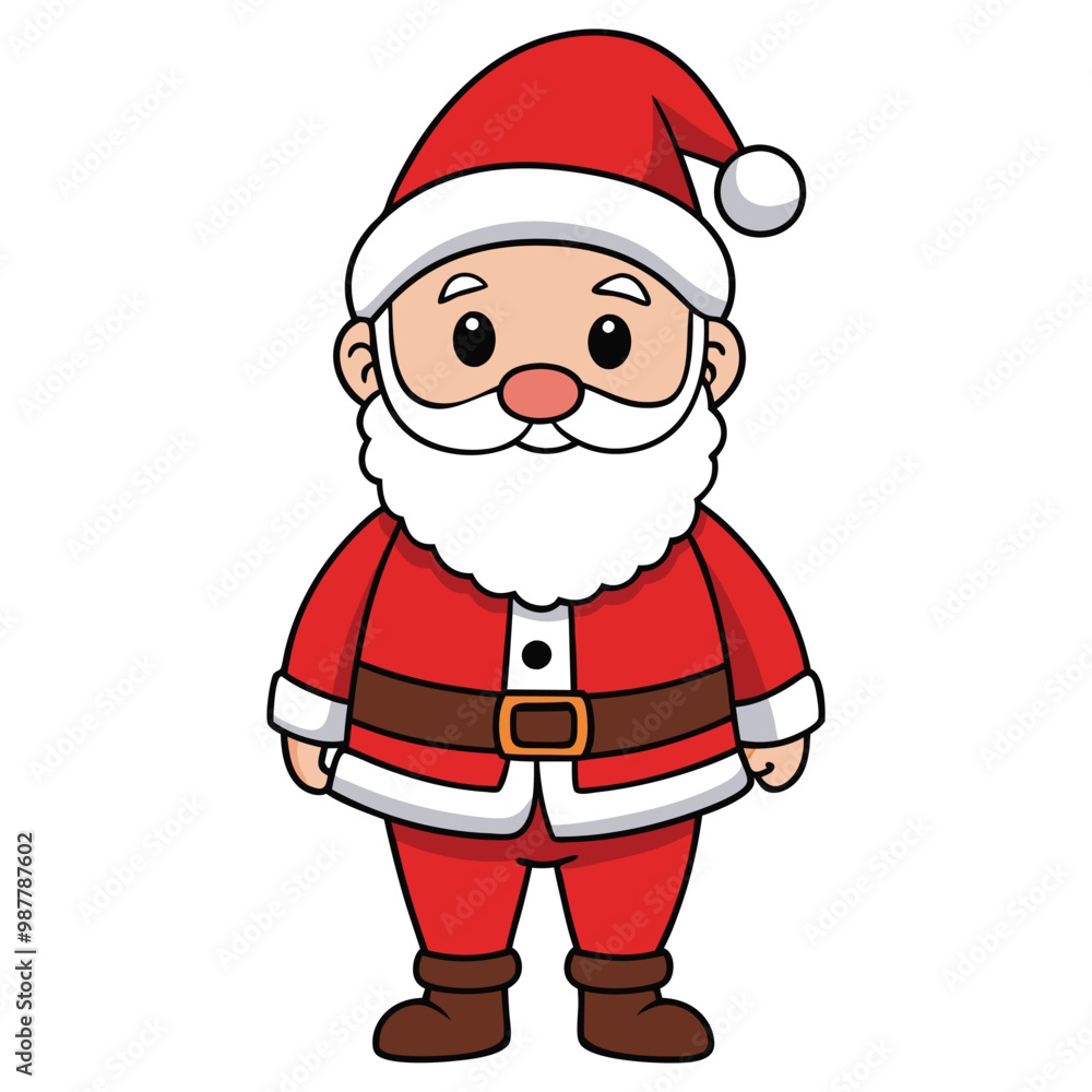 Cute little Santa cartoon vector illustration Cute little Santa cartoon vector illustration