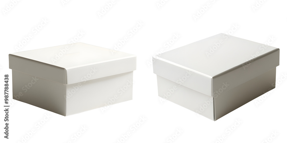 Blank Gift box isolated on white and transparent background Blank Gift box isolated on white and transparent background