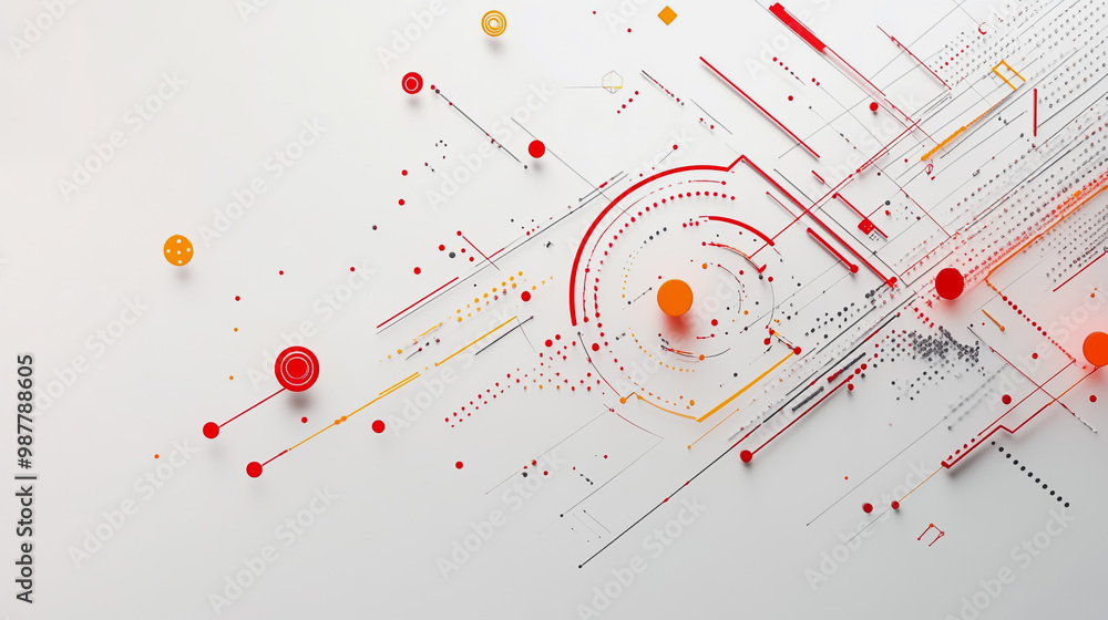 Abstract white background with Colorful circle lines. Digital future technology . Abstract business connection of lines from nodes innovation of communication in the network. Abstract white background with Colorful circle lines. Digital future technology . Abstract business connection of lines from nodes innovation of communication in the network.