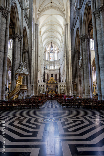 Le Labyrinthe d'Amiens dans la Cathédrale Notre-Dame photo