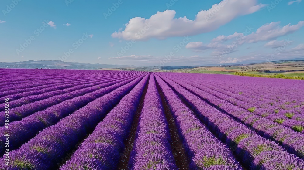 Lavender Fields Under a Blue Sky Lavender Fields Under a Blue Sky