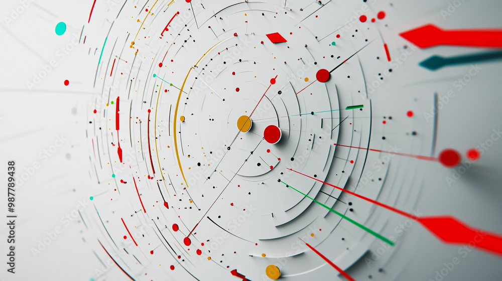 Abstract white background with Colorful circle lines. Digital future technology . Abstract business connection of lines from nodes innovation of communication in the network. Abstract white background with Colorful circle lines. Digital future technology . Abstract business connection of lines from nodes innovation of communication in the network.