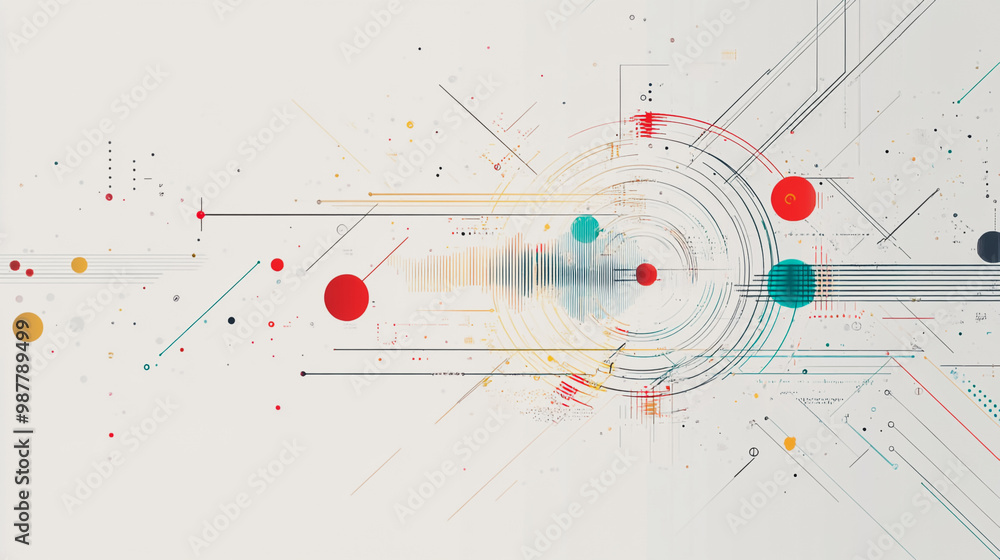 Abstract white background with Colorful circle lines. Digital future technology . Abstract business connection of lines from nodes innovation of communication in the network. Abstract white background with Colorful circle lines. Digital future technology . Abstract business connection of lines from nodes innovation of communication in the network.