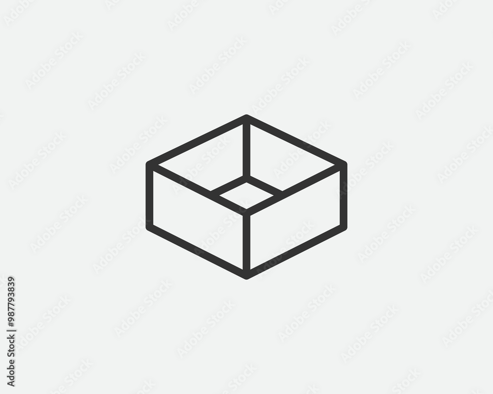 Delivery packaging vector icon. Cargo cardboard box icons. Carton package sign from line geometric shapes. Delivery packaging vector icon. Cargo cardboard box icons. Carton package sign from line geometric shapes.
