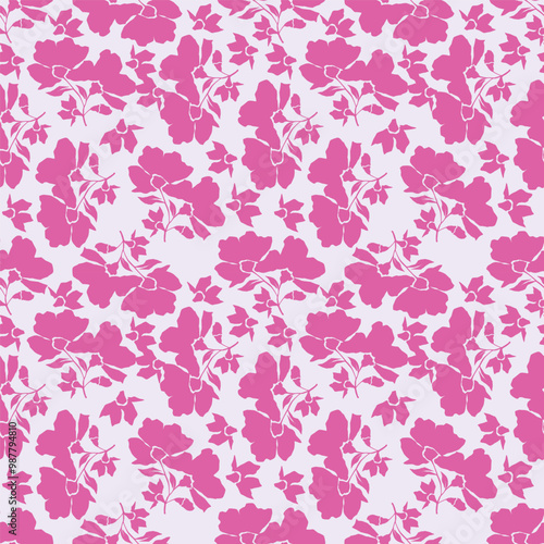 pattern, flower, seamless, vector, floral, leaf, nature, wallpaper, illustration, design, decoration, plant, spring, art, ornament, summer, butterfly, leaves, silhouette, flowers, vintage, texture, 