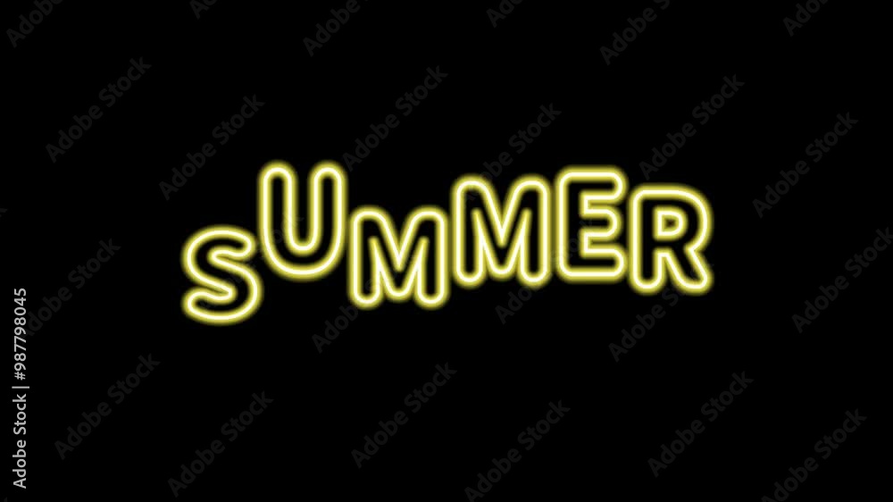 Summer text motion graphic Summer text motion graphic