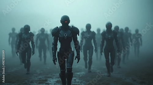 Wallpaper Mural uprising of robot machines in the future Torontodigital.ca