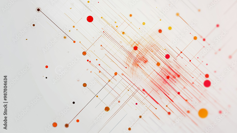 Abstract white background with Colorful geometric and circle lines. Digital future technology . Abstract business connection of lines from nodes innovation of communication in the network. Abstract white background with Colorful geometric and circle lines. Digital future technology . Abstract business connection of lines from nodes innovation of communication in the network.