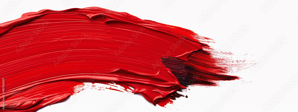 Red paint brush stroke stain color texture swatch abstract background.
Red paint brush stroke stain color texture swatch abstract background.