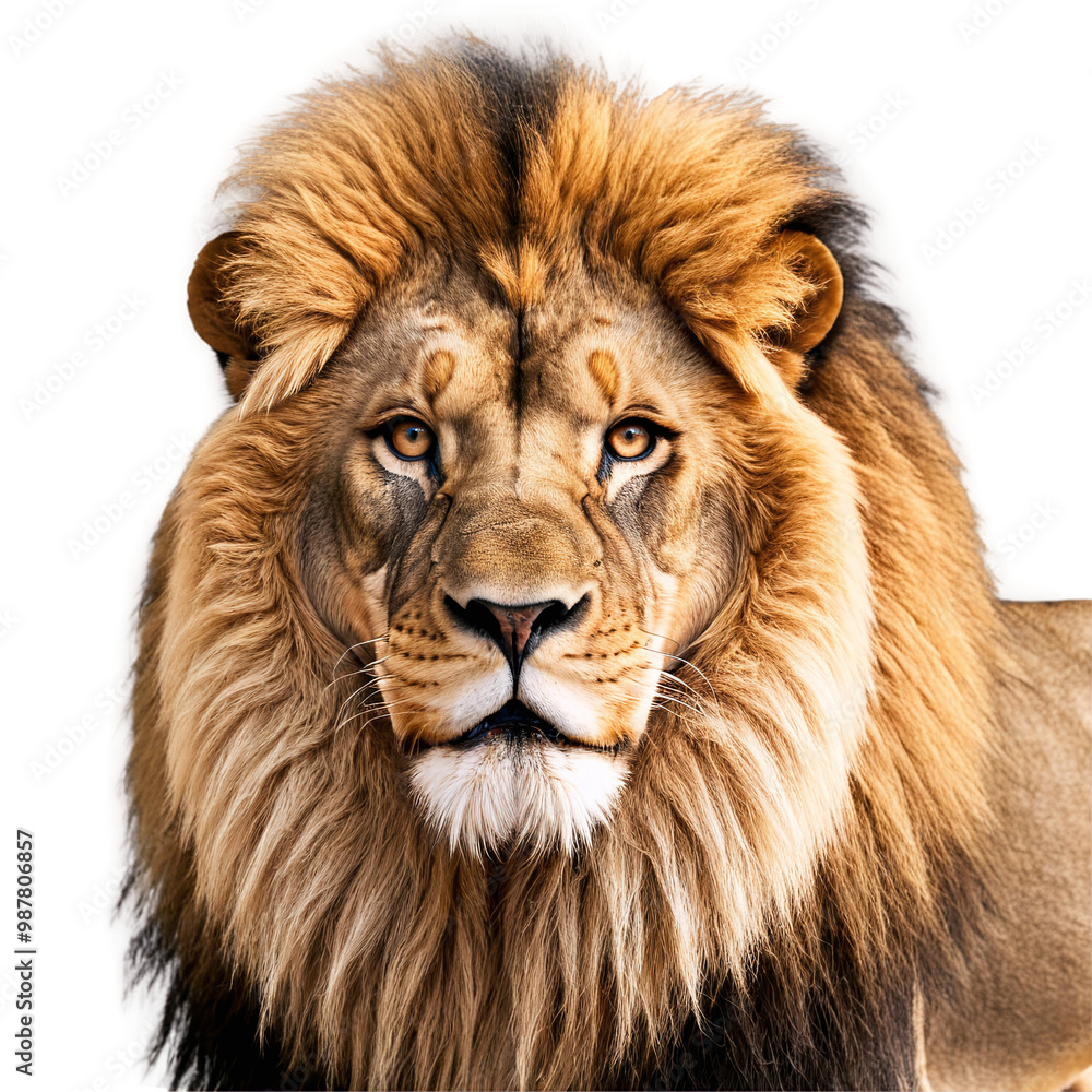 Naklejka premium lion isolated on a transparent background