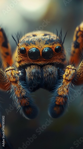 Close-up of a Jumping Spider's Face