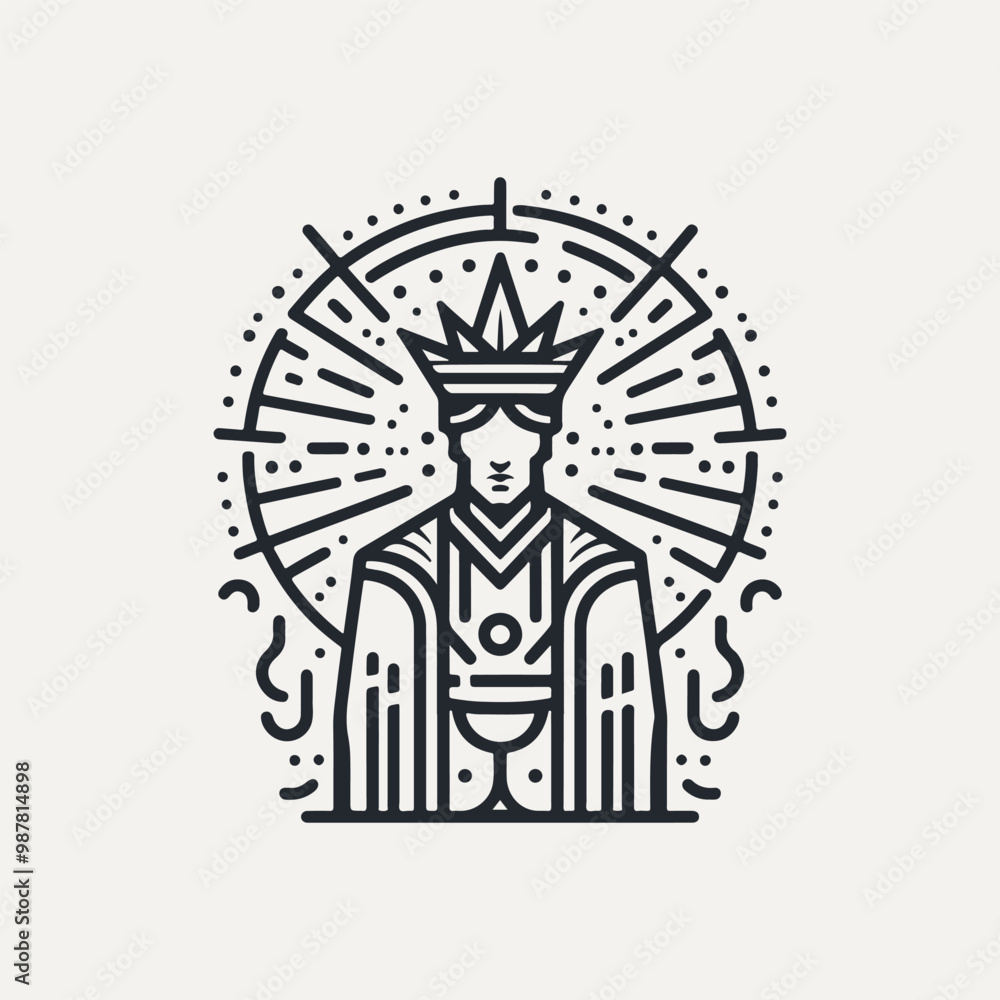 King line icon vector. king face elegant logo icon vector template. King line icon vector. king face elegant logo icon vector template.