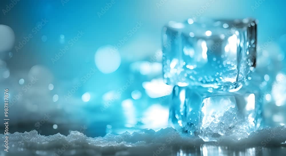 Glimmering ice cubes descend gracefully in a serene underwater tableau reflecting light and creating a tranquil atmosphere 4k animation Glimmering ice cubes descend gracefully in a serene underwater tableau reflecting light and creating a tranquil atmosphere 4k animation